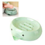 1 Pack Duck Ceramic Soap Dishes,Soap Holder with Drain,Soap Dish Container,Dish Soap Tray,Sponge Holder,Soap Tray for Shower,Bathroom,Bar,Kitchen,Counter (Duck)