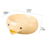 1 Pack Duck Ceramic Soap Dishes,Soap Holder with Drain,Soap Dish Container,Dish Soap Tray,Sponge Holder,Soap Tray for Shower,Bathroom,Bar,Kitchen,Counter (Duck)