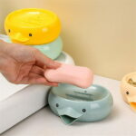 1 Pack Duck Ceramic Soap Dishes,Soap Holder with Drain,Soap Dish Container,Dish Soap Tray,Sponge Holder,Soap Tray for Shower,Bathroom,Bar,Kitchen,Counter (Duck)