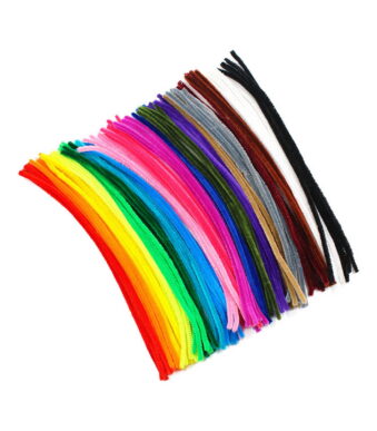 100-Pack Assorted Color Pipe Cleaners 12" DIY Stems for Floral Bouquets,Art & Crafts 8 Candy Colors Soft Stems for Shaping