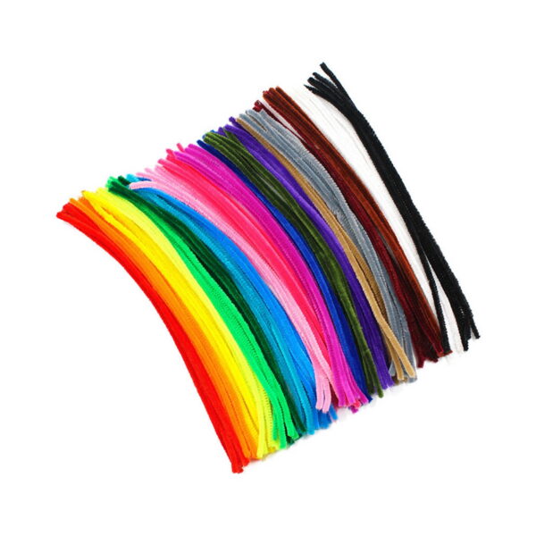 100-Pack Assorted Color Pipe Cleaners 12" DIY Stems for Floral Bouquets,Art & Crafts 8 Candy Colors Soft Stems for Shaping