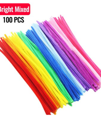 100 Pcs Pipe Cleaners for DIY Assorted Colors Twisting Rods for Flower Making,30cm Flexible Arts & Crafts Material,Fade Simulation Strips for Bouquets & Handmade Gifts