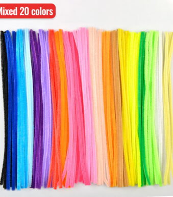 100 Pcs Pipe Cleaners for DIY Assorted Colors Twisting Rods for Flower Making,30cm Flexible Arts & Crafts Material,Fade Simulation Strips for Bouquets & Handmade Gifts
