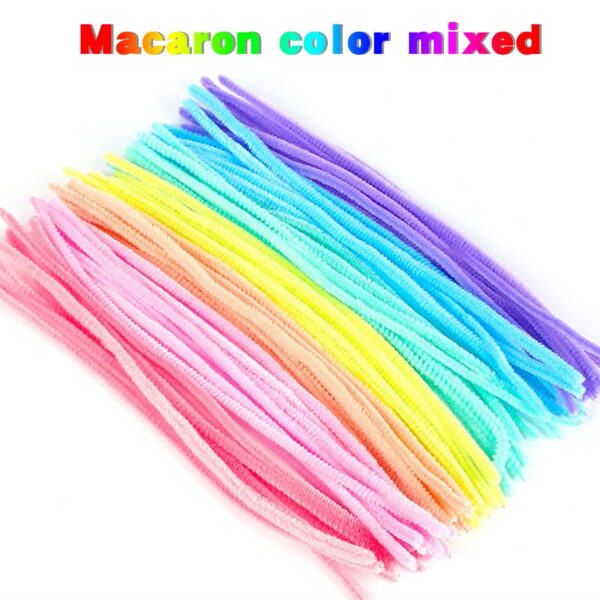 100 Pcs Pipe Cleaners for DIY Assorted Colors Twisting Rods for Flower Making,30cm Flexible Arts & Crafts Material,Fade Simulation Strips for Bouquets & Handmade Gifts