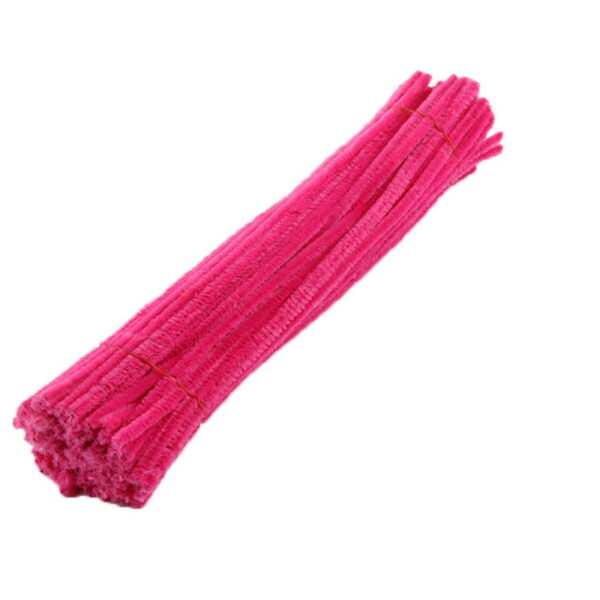 100Pc Pipe Cleanerpipe Cleaner for Craft Colanlan Plush Monochrome Clearance 100Pc Chenille Stem Solid Color Pipe Cleaners Set for Diy Arts Crafts Decorations, Watermelon Red