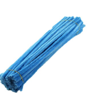 100Pc Pipe Cleanerpipe Cleaner for Craft Colanlan Plush Monochrome Clearance 100Pc Chenille Stem Solid Color Pipe Cleaners Set for Diy Arts Crafts Decorations, Blue