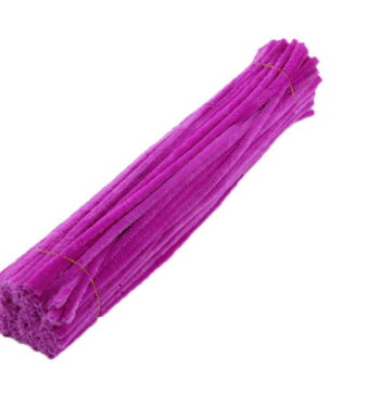 100Pc Pipe Cleanerpipe Cleaner for Craft Colanlan Plush Monochrome Clearance 100Pc Chenille Stem Solid Color Pipe Cleaners Set for Diy Arts Crafts Decorations, Purple