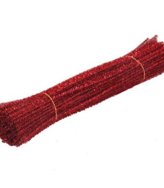 100Pc Pipe Cleanerpipe Cleaner for Craft Colanlan Plush Monochrome Clearance 100Pc Chenille Stem Solid Color Pipe Cleaners Set for Diy Arts Crafts Decorations, Red
