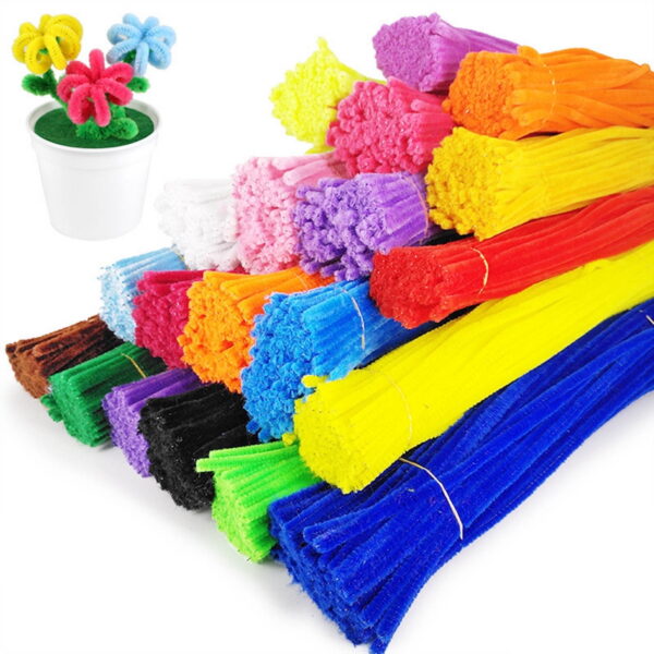 100PCS Assorted Color Pipe Cleaners 12" DIY Stems for Floral Bouquets,Art & Crafts 8 Candy Colors Soft Stems Randomly send a bundle of colors, solid colors
