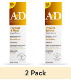 (2 pack) A+D Original Diaper Rash Ointment, 4oz