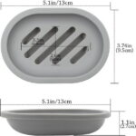 2 Pack Bar Soap Holder, Keep Soap Bars Dry Clean, Soap Dish SoapTray, Bathroom Soap Dish, Bathtub Soap Dish (Gray)