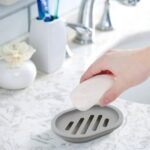 2 Pack Bar Soap Holder, Keep Soap Bars Dry Clean, Soap Dish SoapTray, Bathroom Soap Dish, Bathtub Soap Dish (Gray)