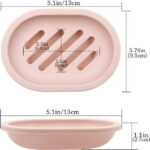 2 Pack Bathroom Soap Saver Case Box Container, Soap Holder/Tray, Soap Dish for Shower, Stop Mushy Soap (Pink)