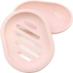 2 Pack Bathroom Soap Saver Case Box Container, Soap Holder/Tray, Soap Dish for Shower, Stop Mushy Soap (Pink)