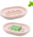 2 Pack Bathroom Soap Saver Case Box Container, Soap Holder/Tray, Soap Dish for Shower, Stop Mushy Soap (Pink)