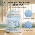 (2 pack) Momcozy KleanPal Pro Baby Bottle Washer, Sterilizer & Dryer Combo for Easy Cleaning, Bottle Washer Machine for Bottles,Baby Item Care