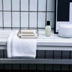 2 Pack Rectangle Glass Soap Dish, Bar Soap Sponge Holder for Bathroom Shower Countertop, Soap Saver Tray Plate (Clear)