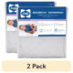 (2 pack) Sealy SecureStay Waterproof Crib Mattress Pad, Easy Clean Washable, Crib/Toddler Bed, White