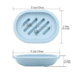 2-Pack Soap Dish with Drain, Soap Holder, Soap Saver, Easy Cleaning, Dry, Stop Mushy Soap (Blue)
