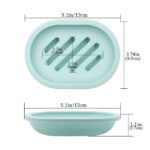 2-Pack Soap Dish with Drain, Soap Holder, Soap Saver, Easy Cleaning, Dry, Stop Mushy Soap (Green)