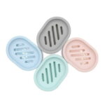 2-Pack Soap Dish with Drain, Soap Holder, Soap Saver, Easy Cleaning, Dry, Stop Mushy Soap (Green)