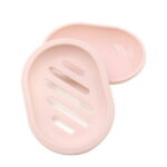 2-Pack Soap Dish with Drain, Soap Holder, Soap Saver, Easy Cleaning, Dry, Stop Mushy Soap (Pink)