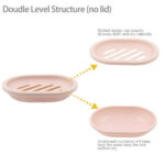 2-Pack Soap Dish with Drain, Soap Holder, Soap Saver, Easy Cleaning, Dry, Stop Mushy Soap (Pink)