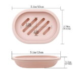 2-Pack Soap Dish with Drain, Soap Holder, Soap Saver, Easy Cleaning, Dry, Stop Mushy Soap (Pink)