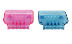 2 Pack Waterfall Soap Dish Set with Suction Cups – Plastic Drain Trays for Sink or Bathtub – Pink & Blue Soap Dishes by Dependable Industries