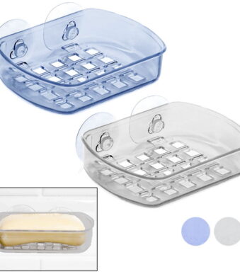 2 Pc Soap Bar Tray Dish Suction Cup Draining Shower Rack Bathroom Holder Saver