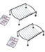 2 Pc Soap Dish Drain Metal Pedestal Holder Dispenser Bathroom Kitchen Home Saver