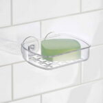 2 Pc Wall Mount Shower Bath Soap Bar Holder Dish Tray Suction Cups Draining Rack