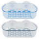 2 Pc Wall Mount Shower Bath Soap Bar Holder Dish Tray Suction Cups Draining Rack