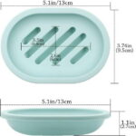 2 Pcs Soap Dish, Easy Cleaning Soap Saver, Stop Mushy Soap Tray Suitable for Kitchen, Bathroom, Soap Container (Green)
