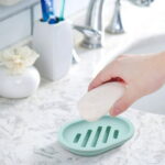 2 Pcs Soap Dish, Easy Cleaning Soap Saver, Stop Mushy Soap Tray Suitable for Kitchen, Bathroom, Soap Container (Green)