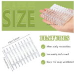 2 Pieces Clear Plastic Bar Soap Holder Self Draining Soap Dish Soap Savers Soap Clear Soap Tray Soap Dish for Bathroom Shower Kitchen Hotel