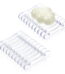 2 Pieces Clear Plastic Bar Soap Holder Self Draining Soap Dish Soap Savers Soap Clear Soap Tray Soap Dish for Bathroom Shower Kitchen Hotel