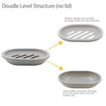 2Pack Soap Dish with Drain Holder Container Soap Saver Bathroom Shower Soap Case (GRAY)