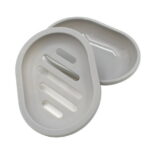 2Pack Soap Dish with Drain Holder Container Soap Saver Bathroom Shower Soap Case (GRAY)