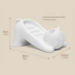 2PCS Cute Cat-Shaped Soap Dish Holder - Durable Plastic Bathroom Decor with Drain Holes, Non-Slip Adorable Cartoon Soap Saver for Kitchen Sink, Countertop, Shower (BPA-Free,...
