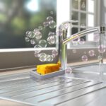 2PCS Draining Soap Dishes, Dishwashing Sponge Soap Holder with Water Tray, Keep The Place Dry, Easy to Clean Soap Cases, Suitable for Kitchen, Bathroom, Container (Gray)
