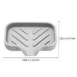 2pcs Silicone Soap Dishes Draining Bar Soap Holders Bathroom Countertop Soap Trays
