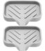 2pcs Silicone Soap Dishes Draining Bar Soap Holders Bathroom Countertop Soap Trays