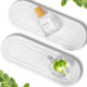 2PCS Water Absorbing Stone Tray, Fast Drying Diatomite Stone Sink Tray, Water Absorbent Diatomite Coasters, Stones Soap Trays for Kitchen Sink, Bathroom Counter Hand Soap Dish &...