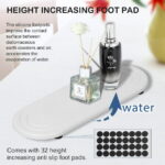 2PCS Water Absorbing Stone Tray, Fast Drying Diatomite Stone Sink Tray, Water Absorbent Diatomite Coasters, Stones Soap Trays for Kitchen Sink, Bathroom Counter Hand Soap Dish &...
