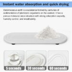 2PCS Water Absorbing Stone Tray, Fast Drying Diatomite Stone Sink Tray, Water Absorbent Diatomite Coasters, Stones Soap Trays for Kitchen Sink, Bathroom Counter Hand Soap Dish &...