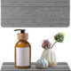 2PCS Water Absorbing Stone Tray, Quick Drying Diatomite Stone Sink Tray, Water Absorbent Diatomite Coasters for Kitchen Sink, Bathroom Counter Hand Soap Dish Toothbrush Holders