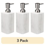 (3 pack) Better Homes & Gardens Faux Marble Resin Soap Pump, White