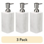 (3 pack) Better Homes & Gardens Faux Marble Resin Soap Pump, White