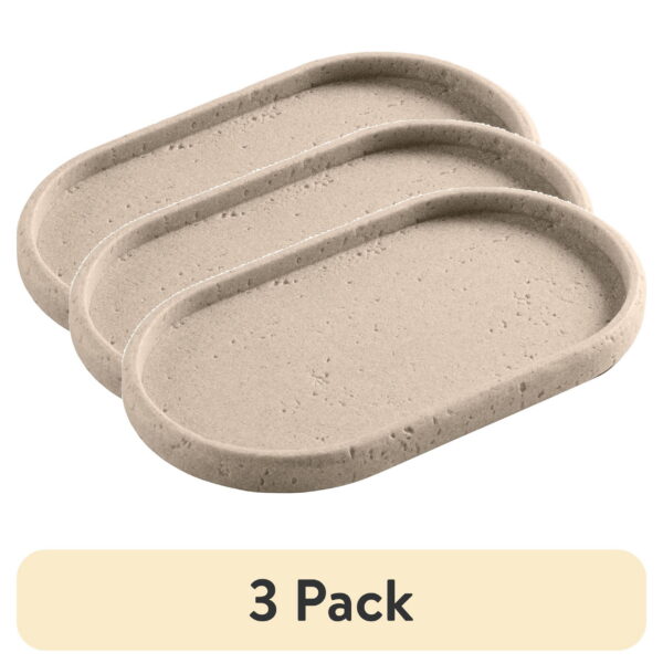 (3 pack) Better Homes & Gardens Faux Stone Accessory Tray